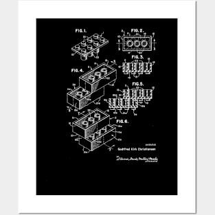 Toy Building Brick Vintage Patent Drawing Posters and Art